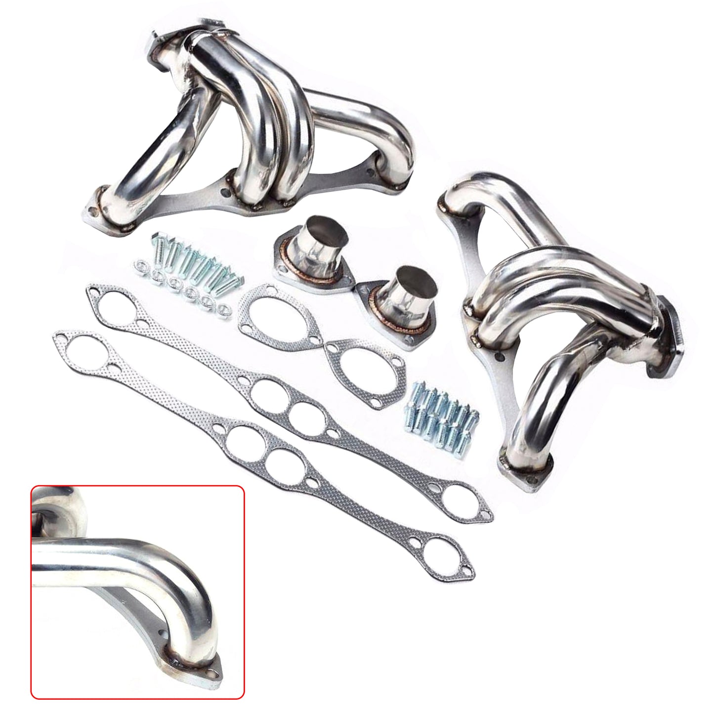 Collettore di scarico adatto per Chevy Small Block SB V8 262 265 283 305 327 350 400