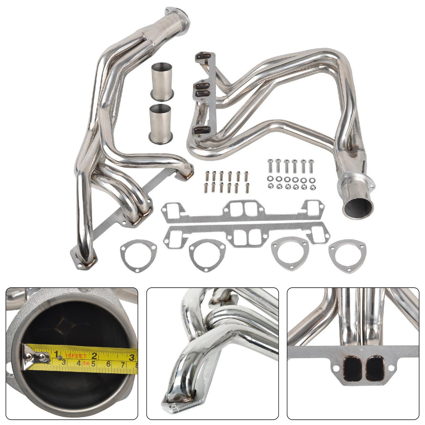 Collettore di scarico in acciaio inossidabile adatto per Dodge D100 D150 D200 RD200