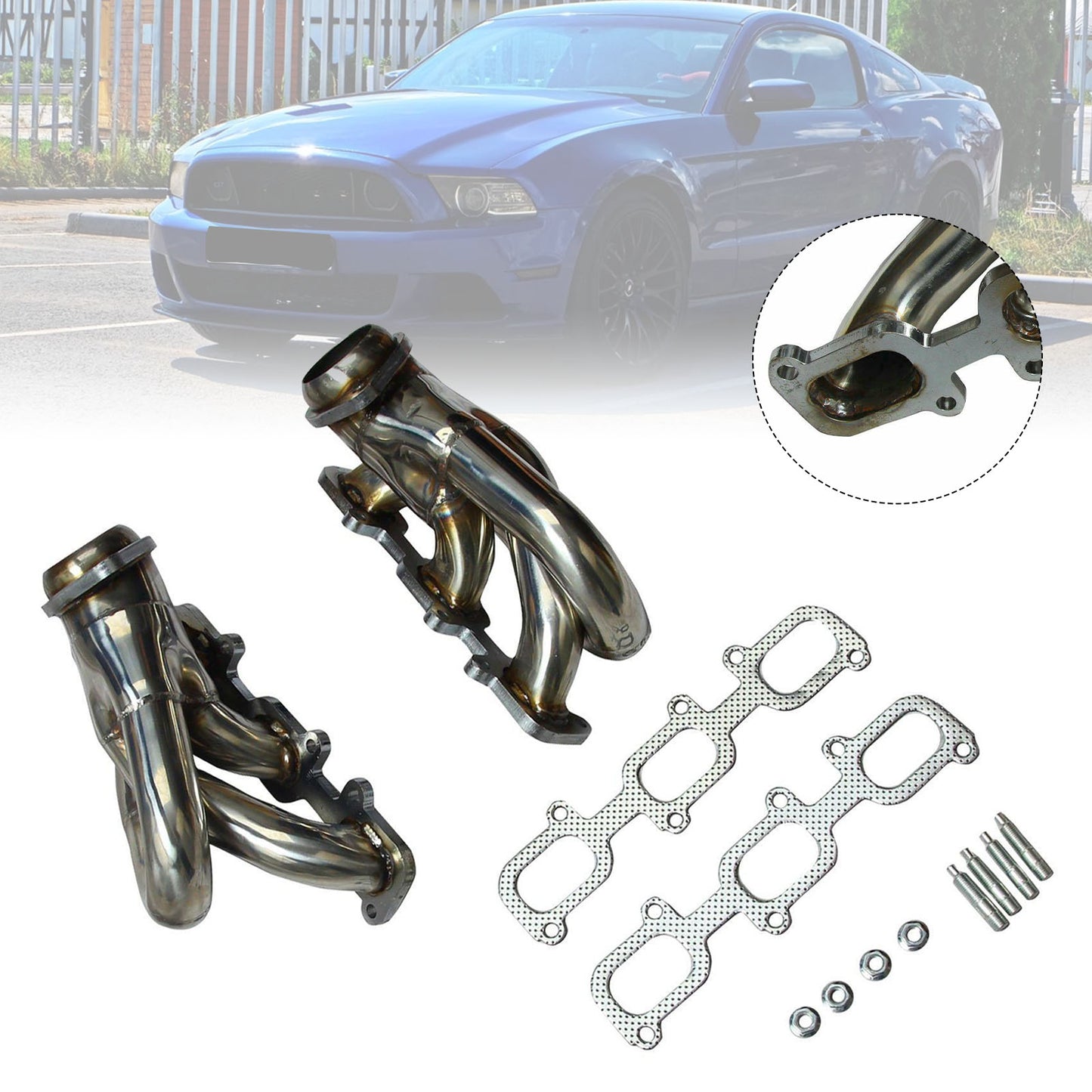 Collettore di scarico in acciaio inossidabile adatto per Ford Mustang 3.7L V6 2011-2015