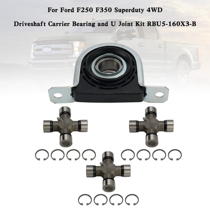 Ford F250 F350 Superduty 4WD Cuscinetto supporto albero di trasmissione e kit giunto a U Fedex Express