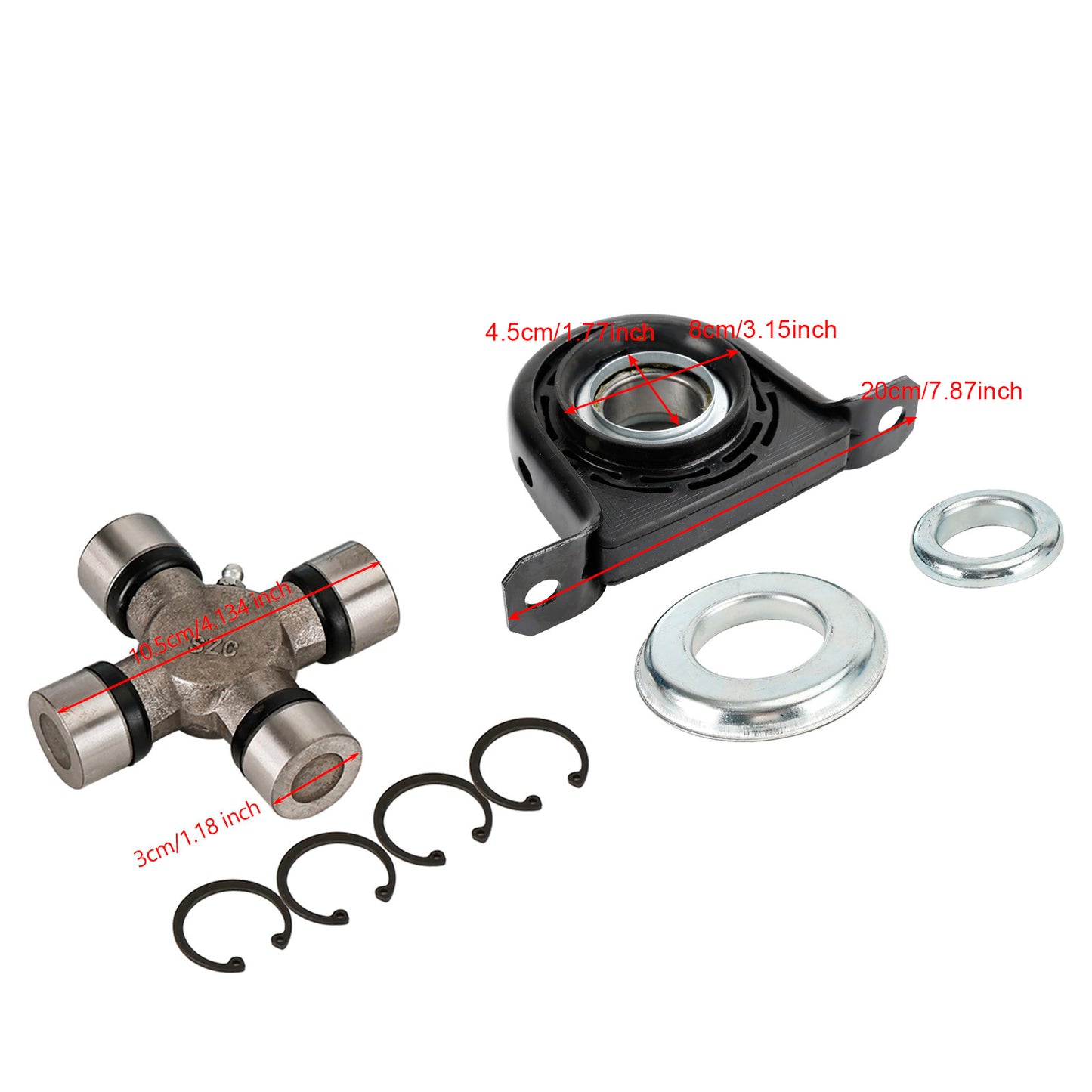 Ford F250 F350 Superduty 4WD Cuscinetto supporto albero di trasmissione e kit giunto a U Fedex Express