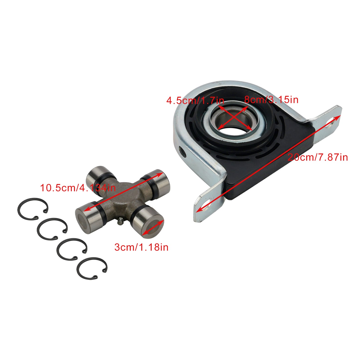 Ford F250 F350 Superduty 4WD Cuscinetto supporto albero di trasmissione e kit giunto a U Fedex Express