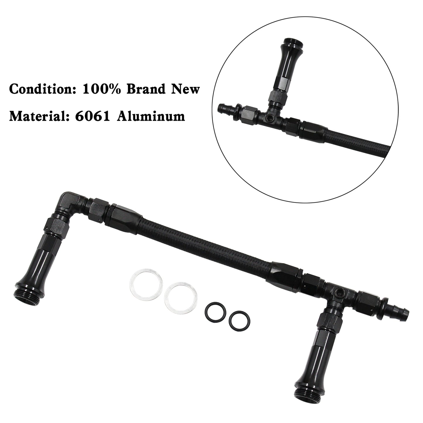 Doppia pompa per linea di alimentazione carburatore a doppia alimentazione intrecciata AN6 per carburatore Holley 4150