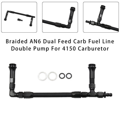 Doppia pompa per linea di alimentazione carburatore a doppia alimentazione intrecciata AN6 per carburatore Holley 4150