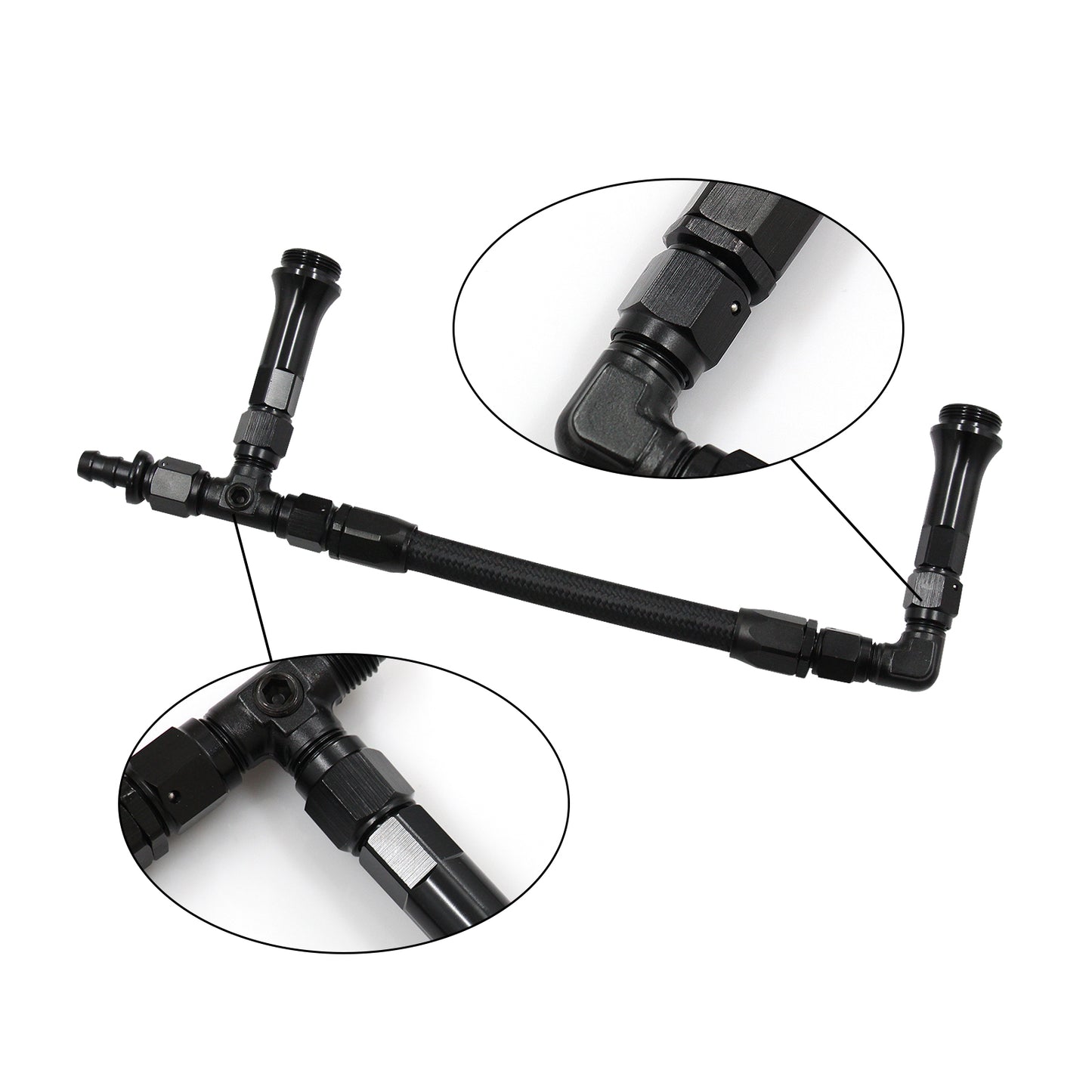 Doppia pompa per linea di alimentazione carburatore a doppia alimentazione intrecciata AN6 per carburatore Holley 4150