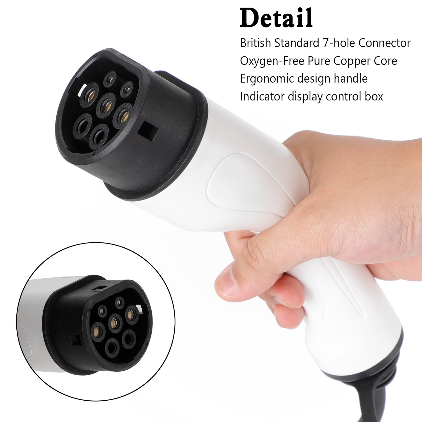 Protable 13A EV Cavo di Ricarica Tipo 2 Spina UK 3 Pin Caricatore per Auto Elettrica 5.5M