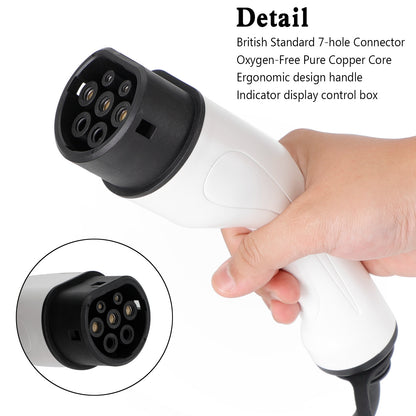 Protable 13A EV Cavo di Ricarica Tipo 2 Spina UK 3 Pin Caricatore per Auto Elettrica 5.5M