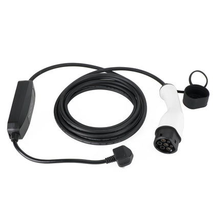 Protable 13A EV Cavo di Ricarica Tipo 2 Spina UK 3 Pin Caricatore per Auto Elettrica 5.5M
