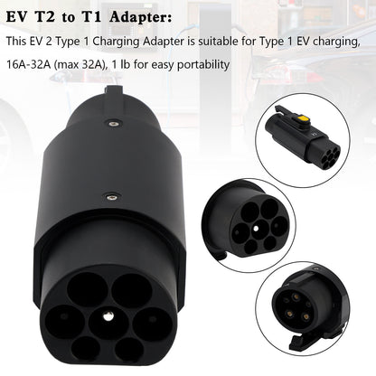 Cavo di ricarica per auto SAE da tipo 2 a tipo 1 Adattatore per caricabatteria da auto IEC 62196 da 2 a J1772