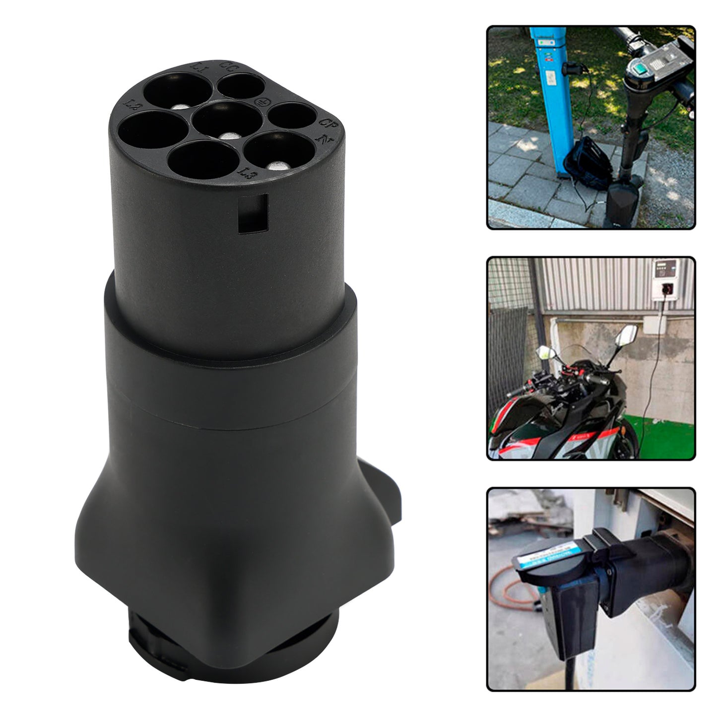 Adattatore per spina convertitore stazione di ricarica EV tipo 2 a scarica 16A IEC62196