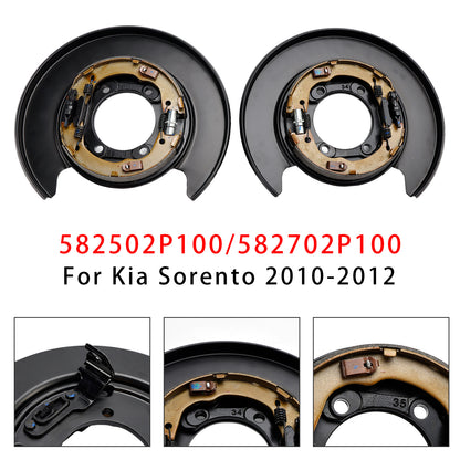 Piastra freno di stazionamento posteriore sinistra+destra Kia Sorento 2010-2012 582502P100+582702P100