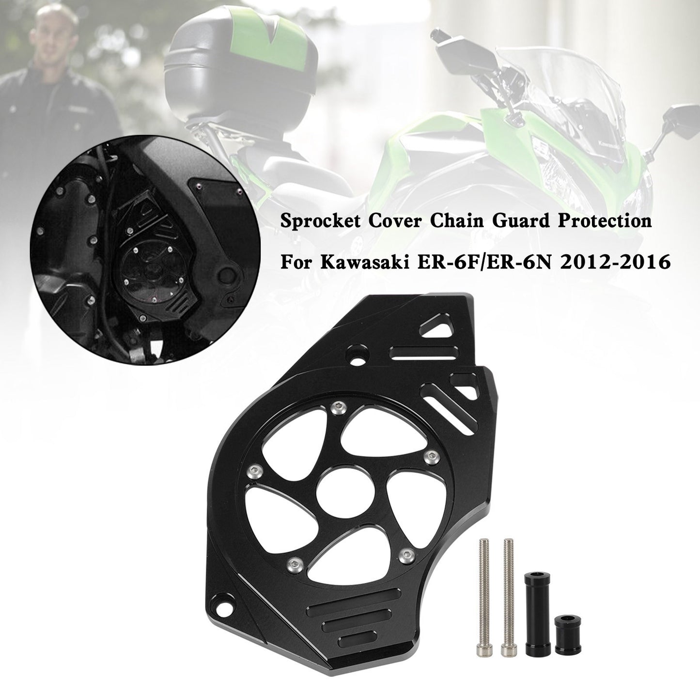 Le migliori offerte per Kawasaki Ninja Vulcan 650 ER-6N Protezione Paracatena Copertura Pignone