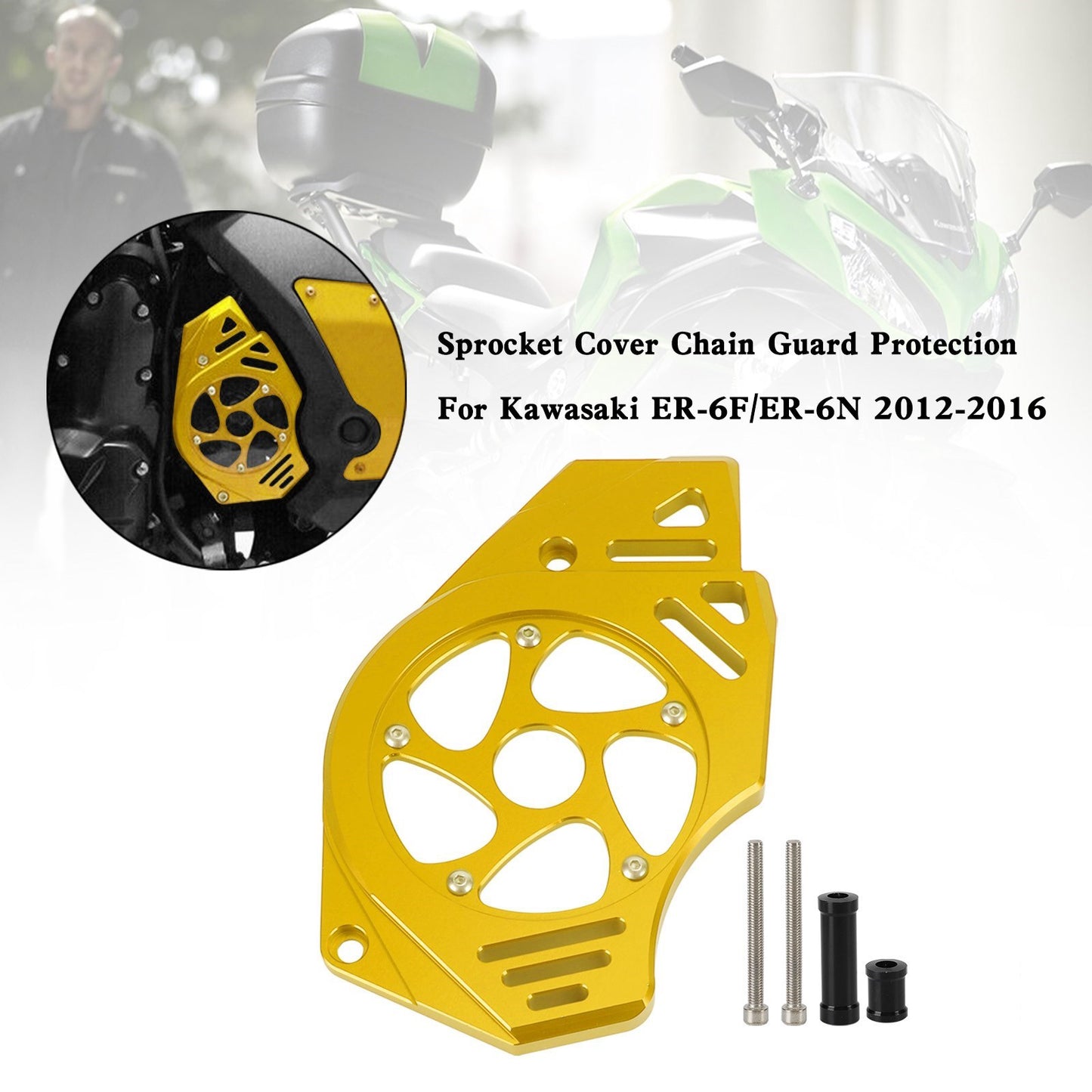 Le migliori offerte per Kawasaki Ninja Vulcan 650 ER-6N Protezione Paracatena Copertura Pignone