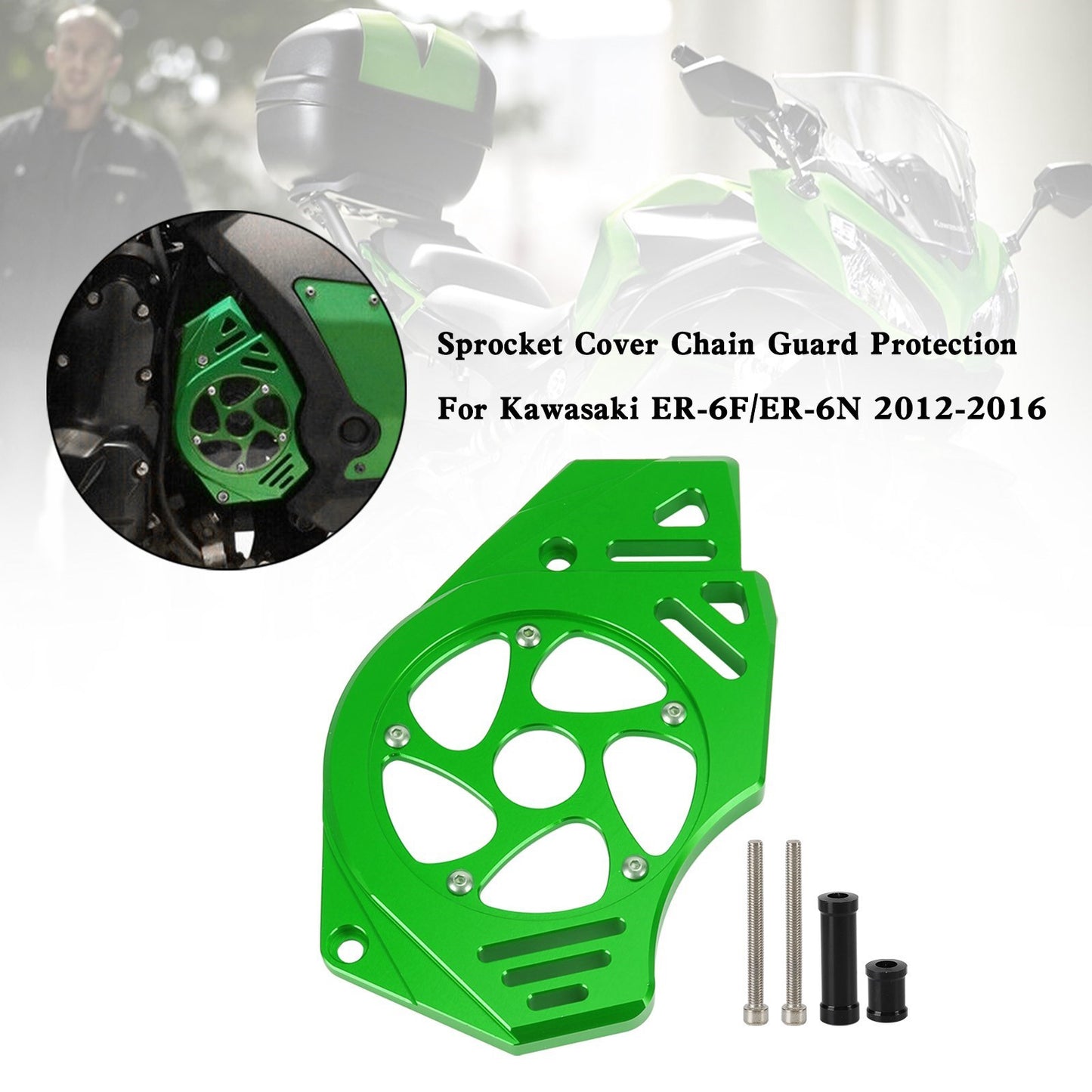 Le migliori offerte per Kawasaki Ninja Vulcan 650 ER-6N Protezione Paracatena Copertura Pignone
