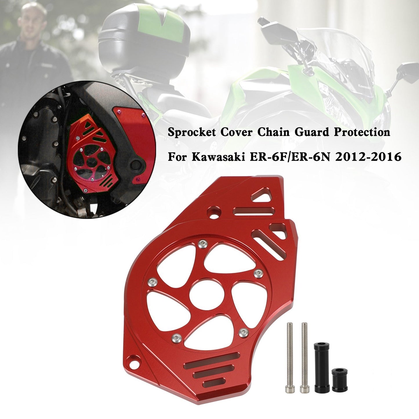 Le migliori offerte per Kawasaki Ninja Vulcan 650 ER-6N Protezione Paracatena Copertura Pignone