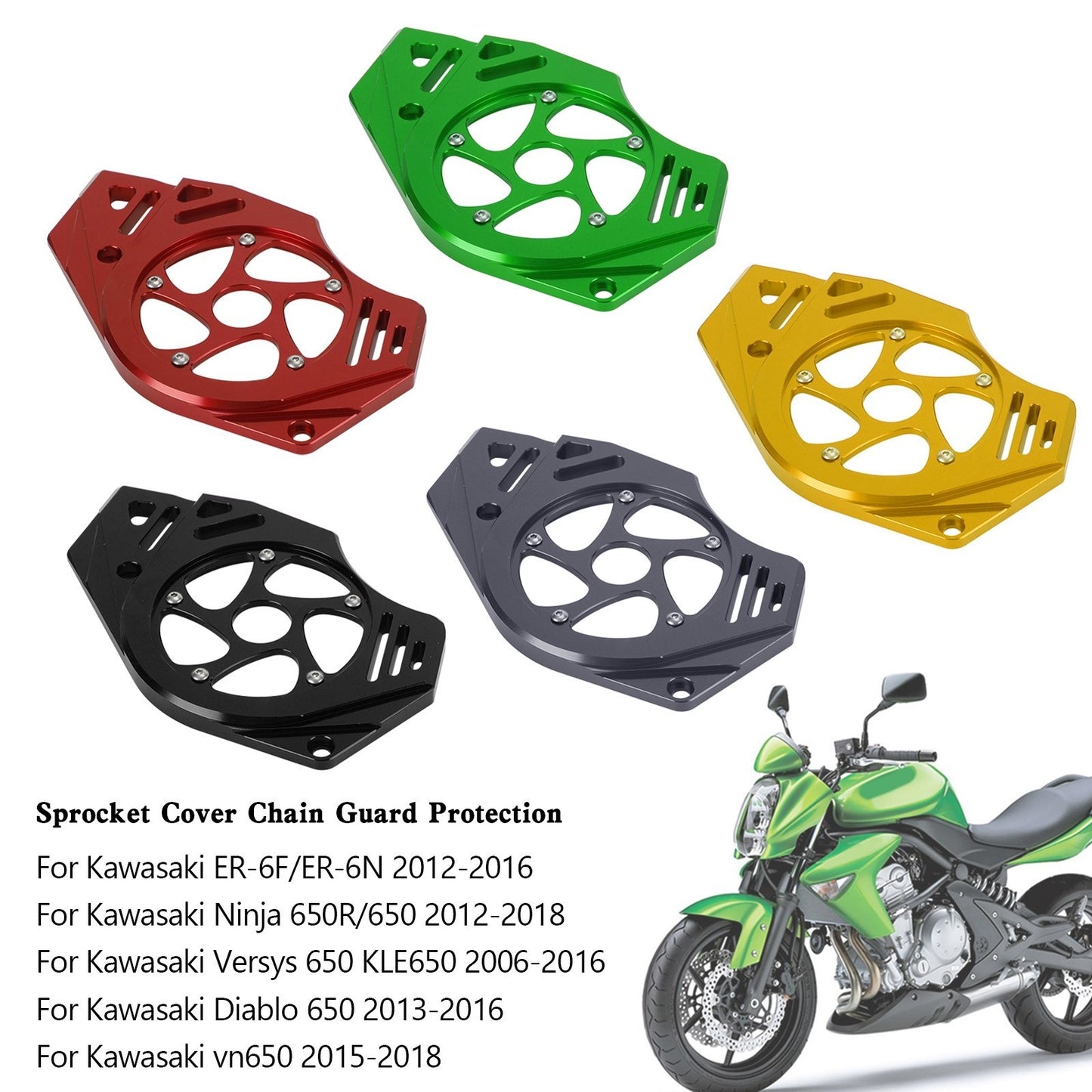 Le migliori offerte per Kawasaki Ninja Vulcan 650 ER-6N Protezione Paracatena Copertura Pignone