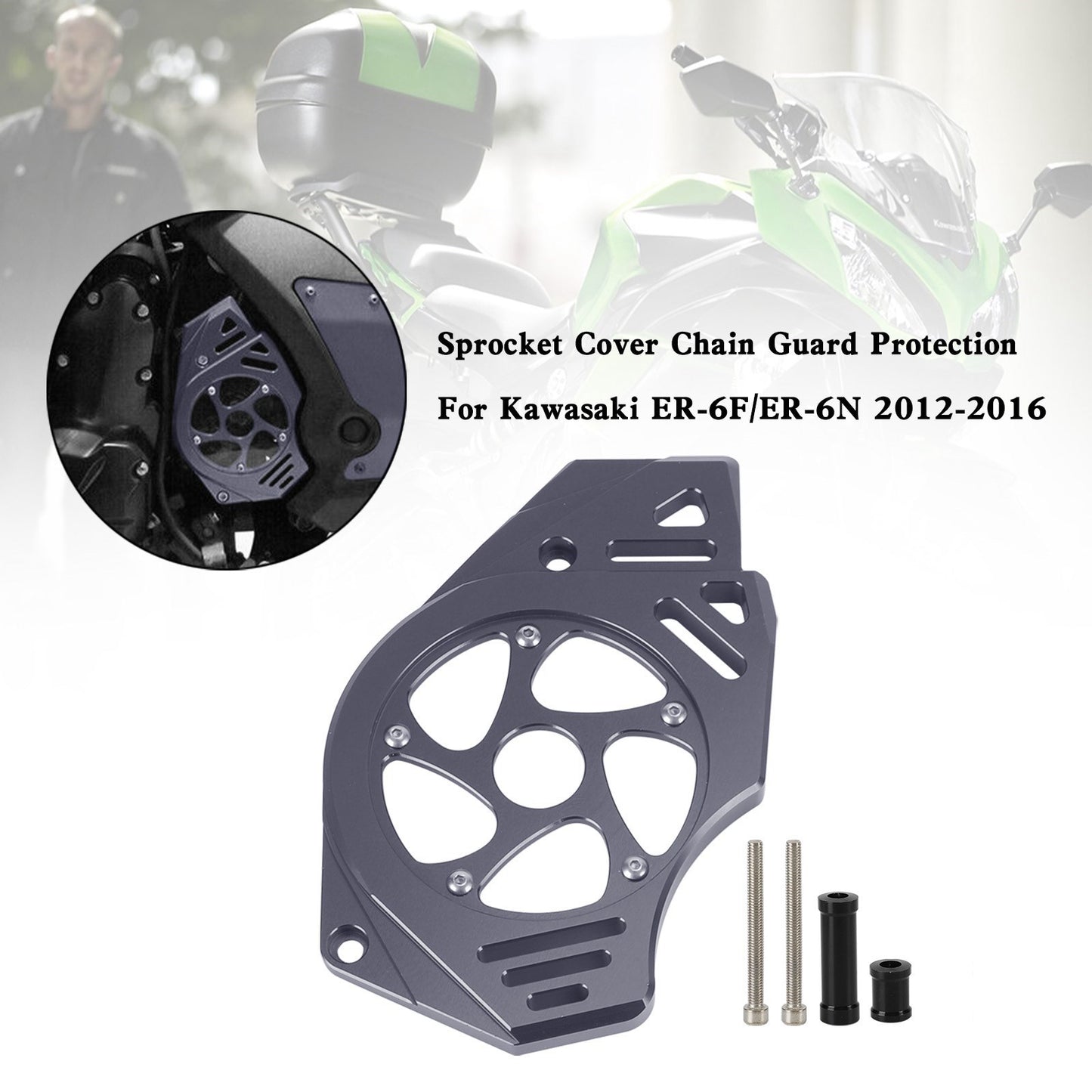 Le migliori offerte per Kawasaki Ninja Vulcan 650 ER-6N Protezione Paracatena Copertura Pignone