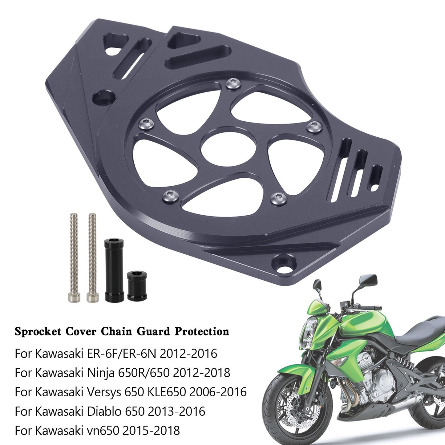 Le migliori offerte per Kawasaki Ninja Vulcan 650 ER-6N Protezione Paracatena Copertura Pignone