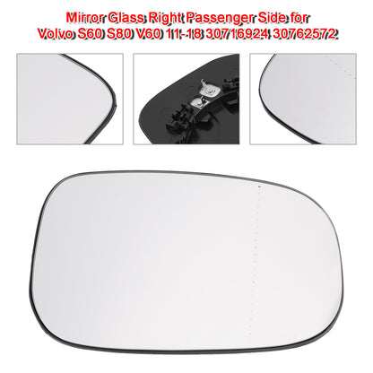 Vetro specchietto lato passeggero destro per Volvo S60 S80 V60 11-18 30716924 30762572