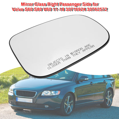 Vetro specchietto lato passeggero destro per Volvo S60 S80 V60 11-18 30716924 30762572