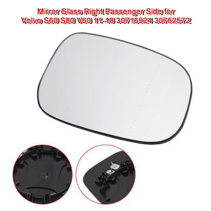 Vetro specchietto lato passeggero destro per Volvo S60 S80 V60 11-18 30716924 30762572
