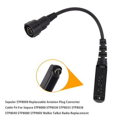 Cavo convertitore spina aeronautica sostituibile STP8000 per Sepura STP8030 STP8035
