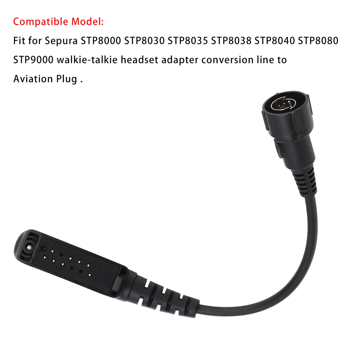 Cavo convertitore spina aeronautica sostituibile STP8000 per Sepura STP8030 STP8035