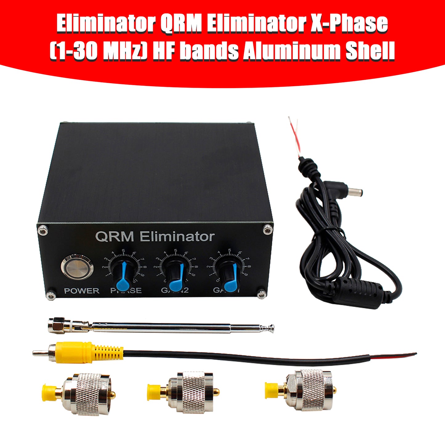 L'ultimo eliminatore QRM Eliminator X-fase (1-30 MHz) HF Bande Alluminio Shell