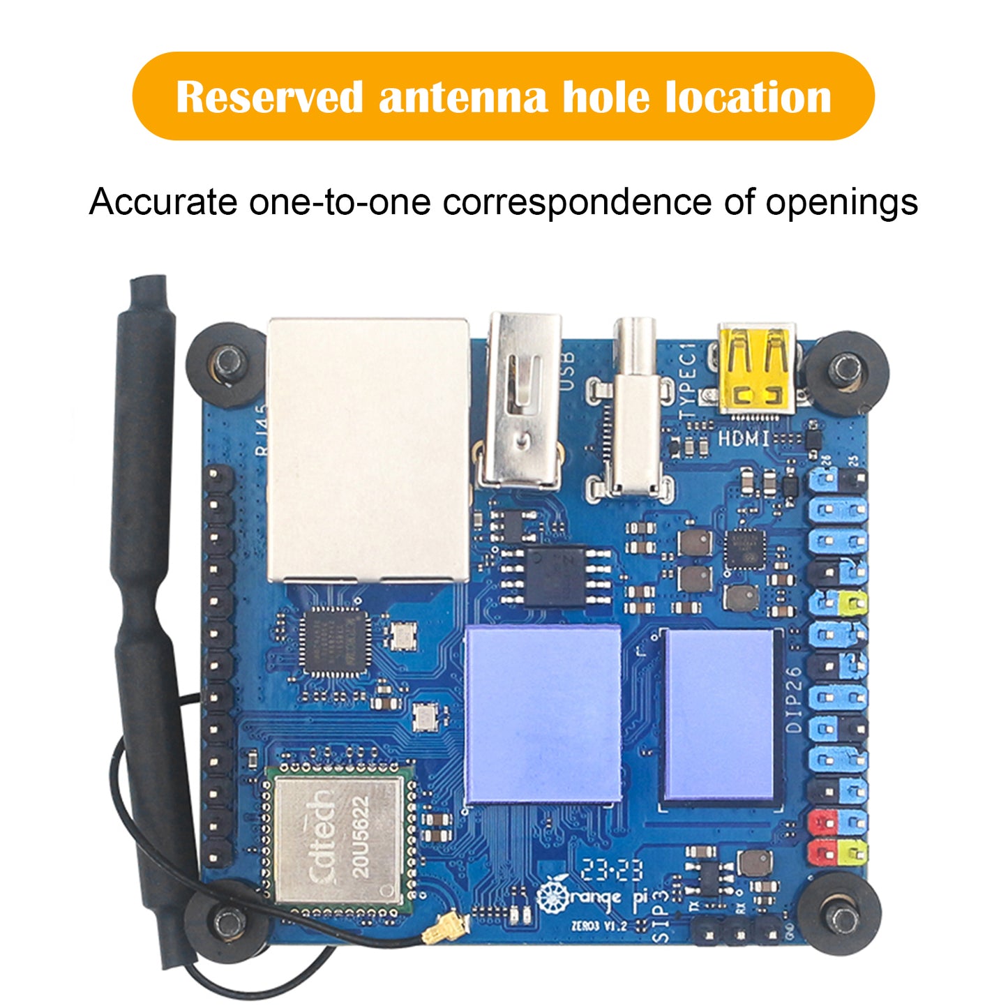 Raffreddamento protettivo del dissipatore di calore della scheda di sviluppo in lega di alluminio Orange Pi Zero 3
