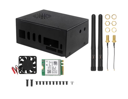 Case di raffreddamento in metallo Orange pi 5 Plus con ventola e antenna esterna WIFI