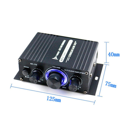 2 * 200W Hi-Fi Auto Stereo 12V Car Audio Amplificatore MP3 Radio Booster LED Design