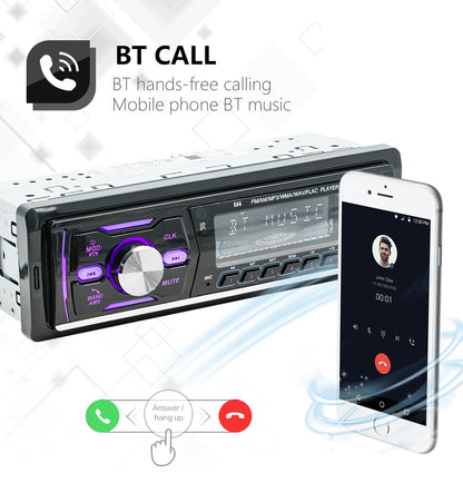 Autoradio Stereo 1Din Bluetooth FM Audio Lettore musicale DAB/MP3/USB/AUX In-dash
