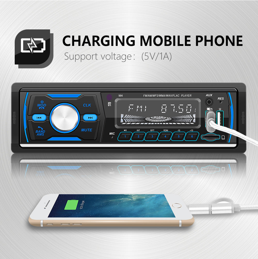 Autoradio Stereo 1Din Bluetooth FM Audio Lettore musicale DAB/MP3/USB/AUX In-dash