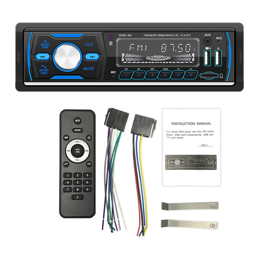 Autoradio Stereo 1Din Bluetooth FM Audio Lettore musicale DAB/MP3/USB/AUX In-dash