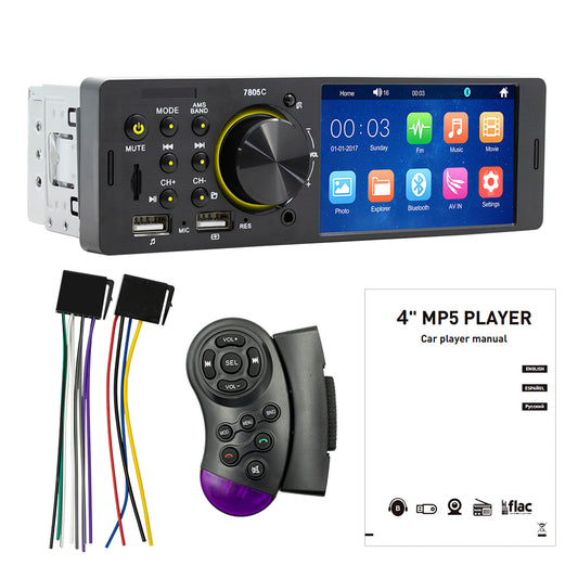 4.1" Car MP5 Player 1DIN Touch Screen Audio Video Bluetooth Radio FM + Fotocamera