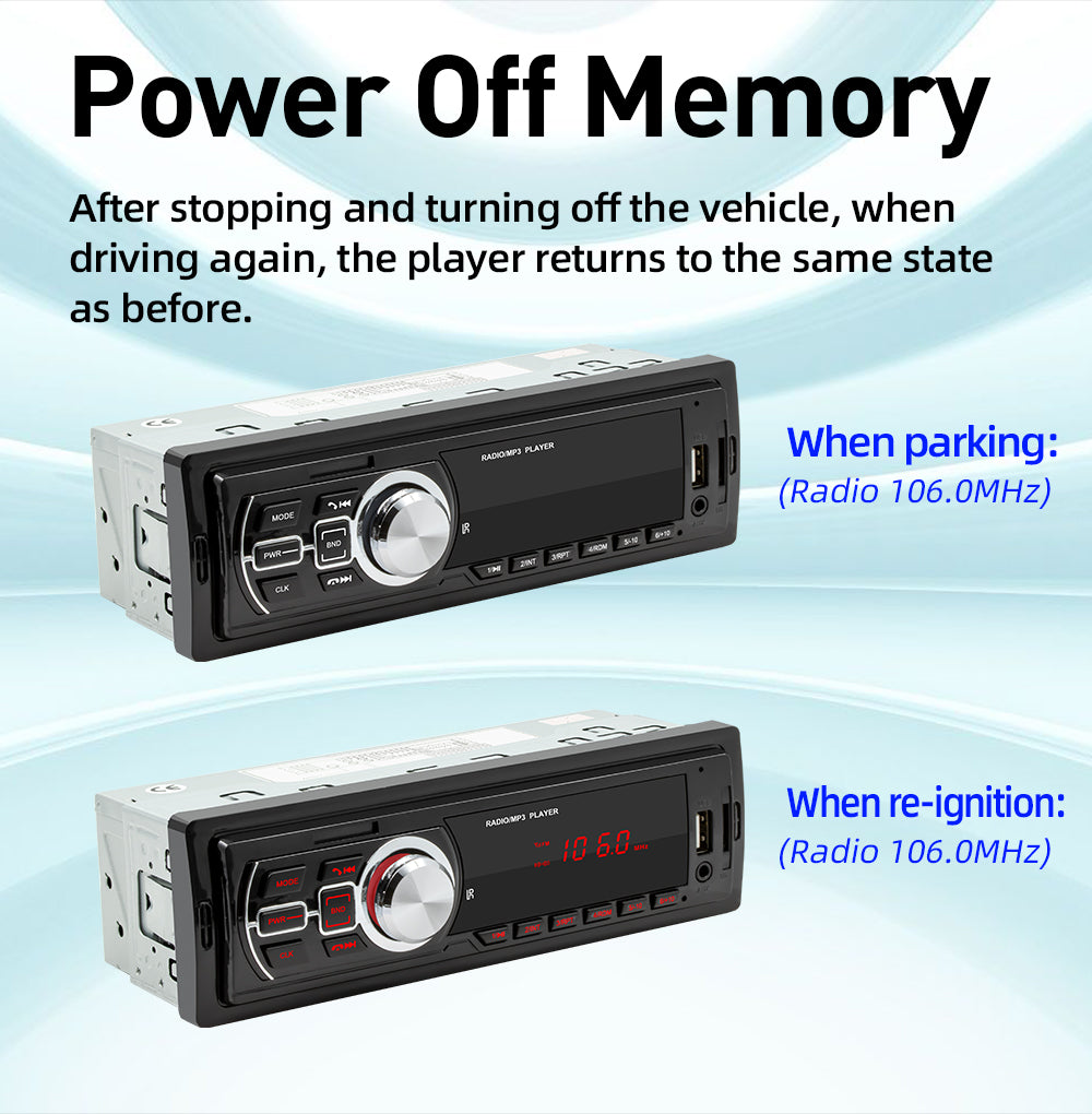 12V 25W Universal Car Bluetooth FM Radio Audio USB U Disk Card Reader Lettore MP3