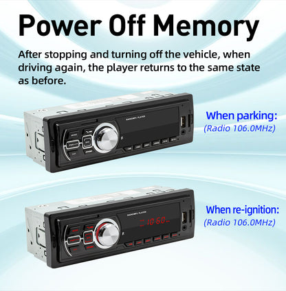 12V 25W Universal Car Bluetooth FM Radio Audio USB U Disk Card Reader Lettore MP3