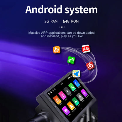 Lettore MP5 stereo per auto Android 10 da 7" 2G+64G Quad Core GPS WiFi Bluetooth Carplay