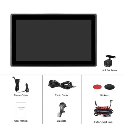 Schermo touch completo da 7 pollici Apple CarPlay Android Auto Display di commutazione Telecamera 12 LED
