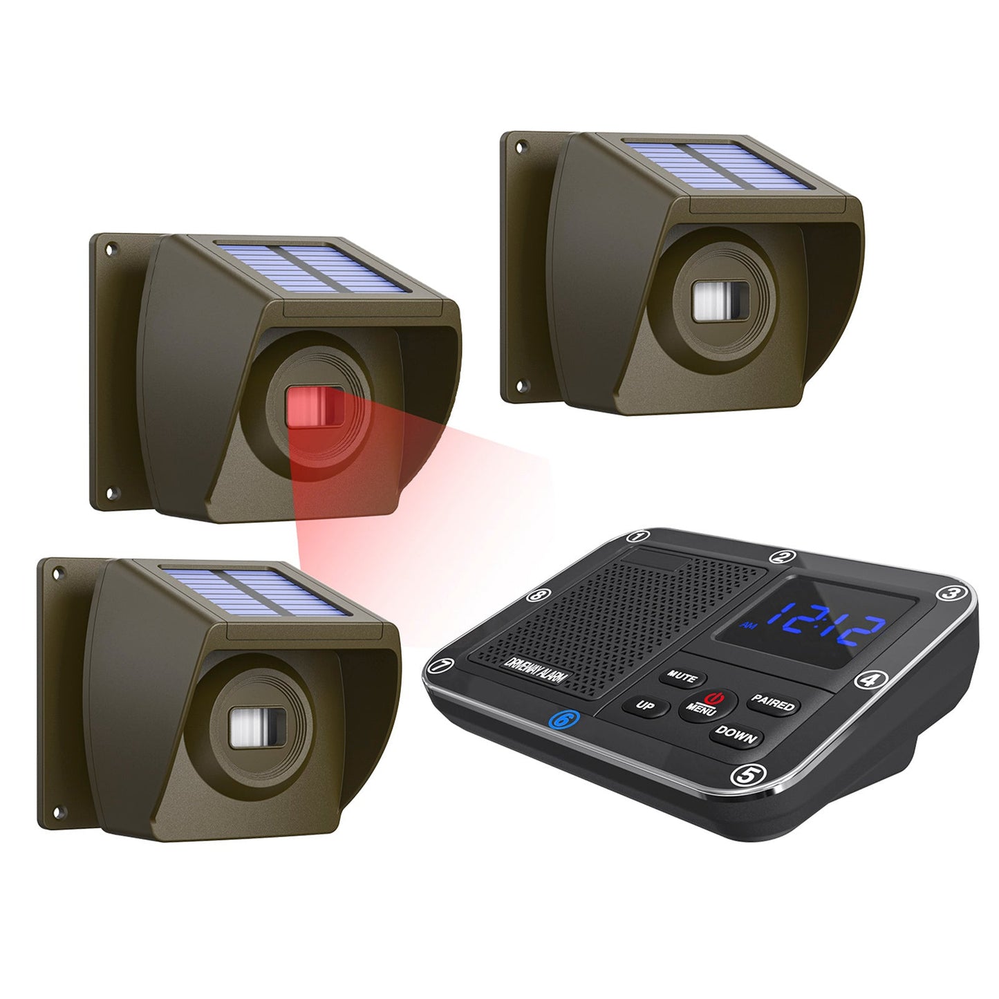 Allarme antifurto per vialetto a induzione wireless con alimentazione a infrarossi per esterni da 800 m