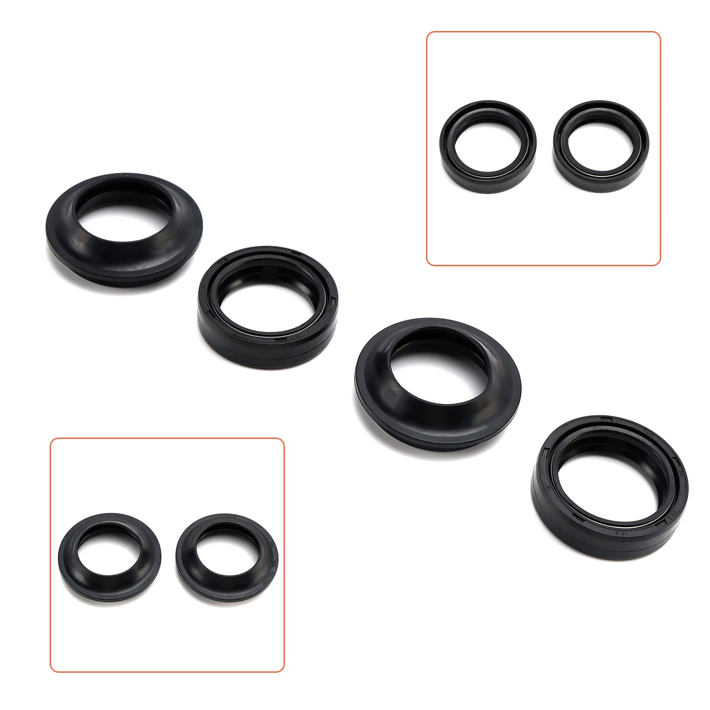 1974-2014 Yamaha TTR125 TY125 YBR125 DT125 RD125 Guarnizione forcella e kit parapolvere