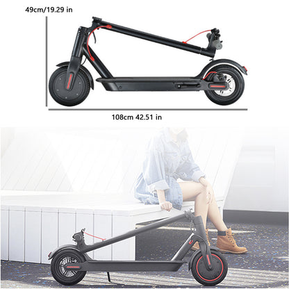 8,5 "Scooter elettrico pieghevole con app 350W 35 km Range 30 km/h Città pendola