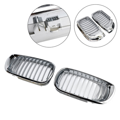 Griglia anteriore a doppio rene per Restyling BMW E46 Serie 3 4 porte 2002-2005 cromata a 4 porte
