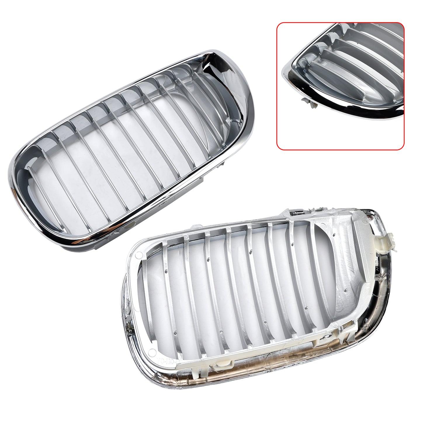 Griglia anteriore a doppio rene per Restyling BMW E46 Serie 3 4 porte 2002-2005 cromata a 4 porte