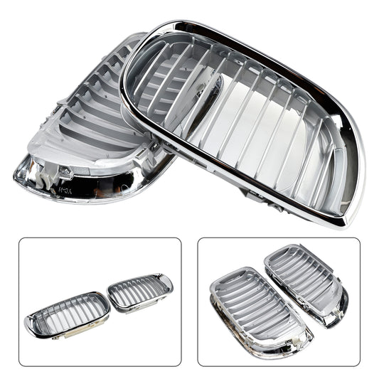 Griglia anteriore a doppio rene per Restyling BMW E46 Serie 3 4 porte 2002-2005 cromata a 4 porte