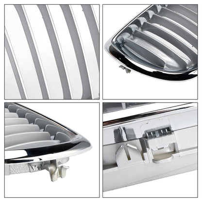 Griglia anteriore a doppio rene per Restyling BMW E46 Serie 3 4 porte 2002-2005 cromata a 4 porte
