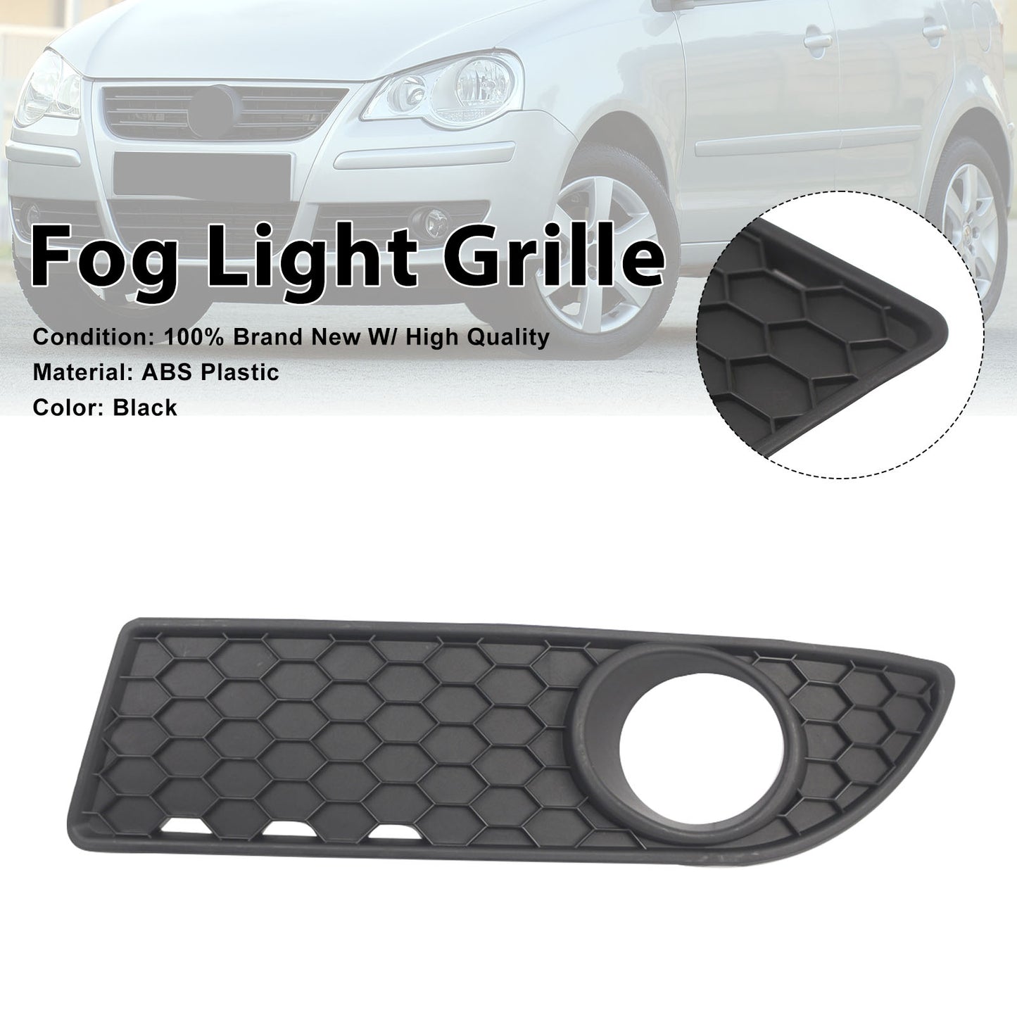 Griglia anteriore inferiore a nido d'ape lato sinistro per VW Polo 9N3 GTI (2005-2009) generico