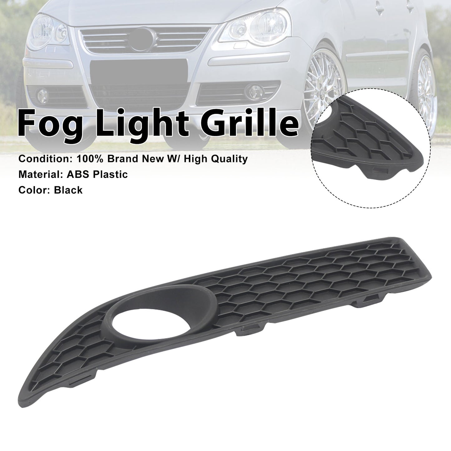 Griglia anteriore inferiore a nido d'ape lato sinistro per VW Polo 9N3 GTI (2005-2009) generico