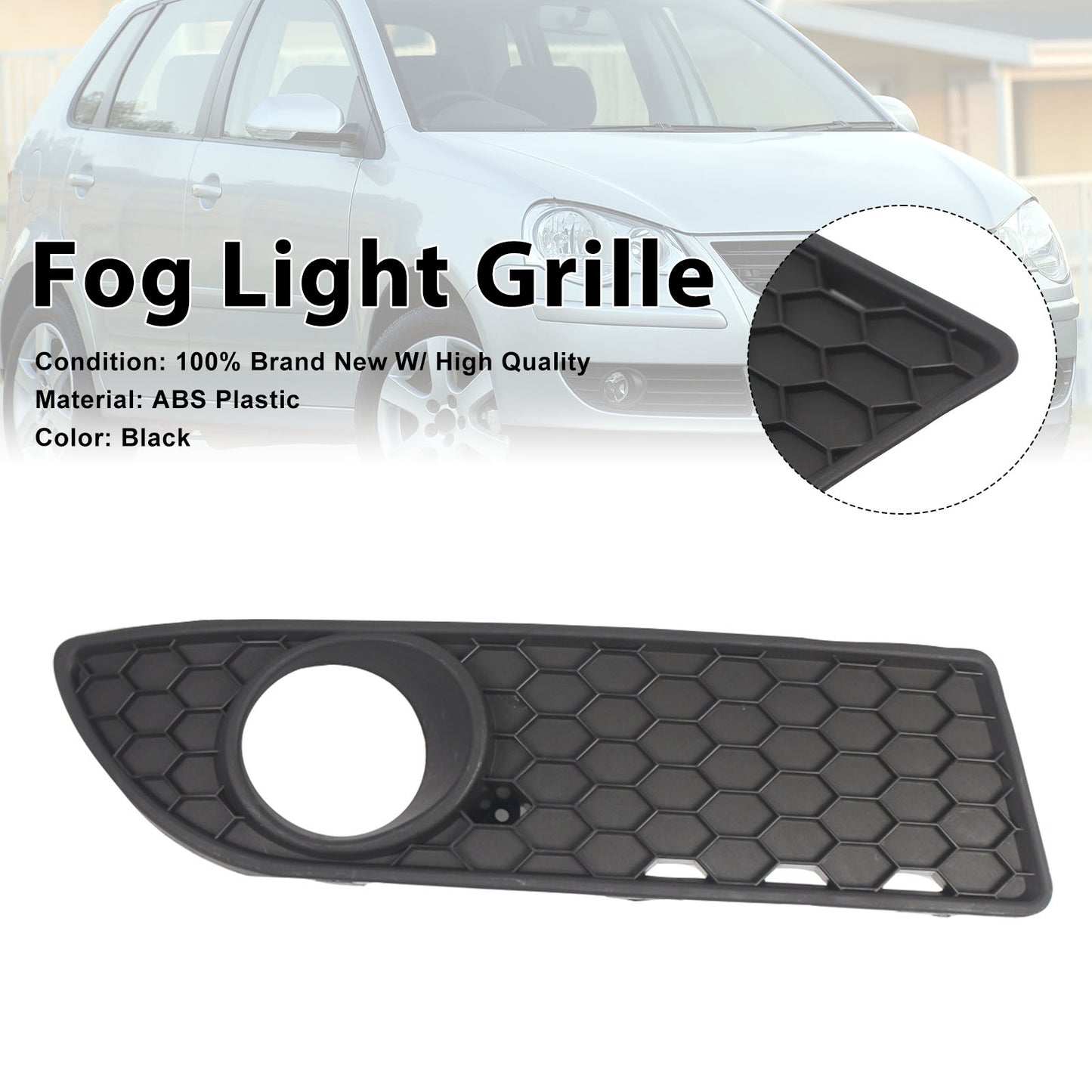 Griglia anteriore inferiore a nido d'ape lato sinistro per VW Polo 9N3 GTI (2005-2009) generico