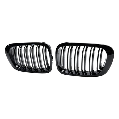 Griglie per griglia del cofano anteriore a doppia linea nero lucido per BMW E46 2 porte 1998-2001 generico